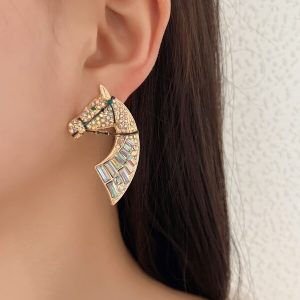 Rhinestone Gold Earings