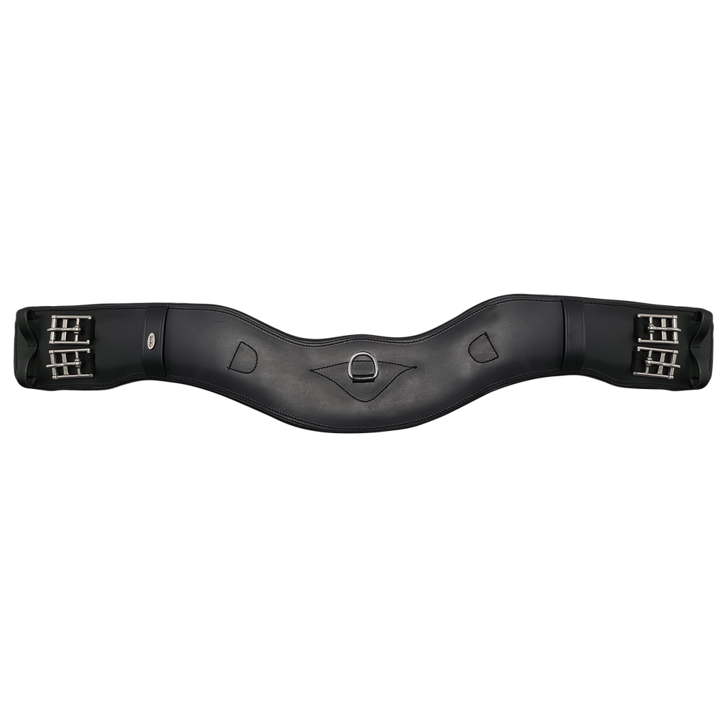 Capriole Leather Padded Curve Dressage Girth Black