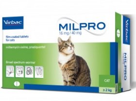CAT DEWORMER MILPRO TABLET 2-4KG=0.5. 4-8KG=1. 8-12KG=1.5
