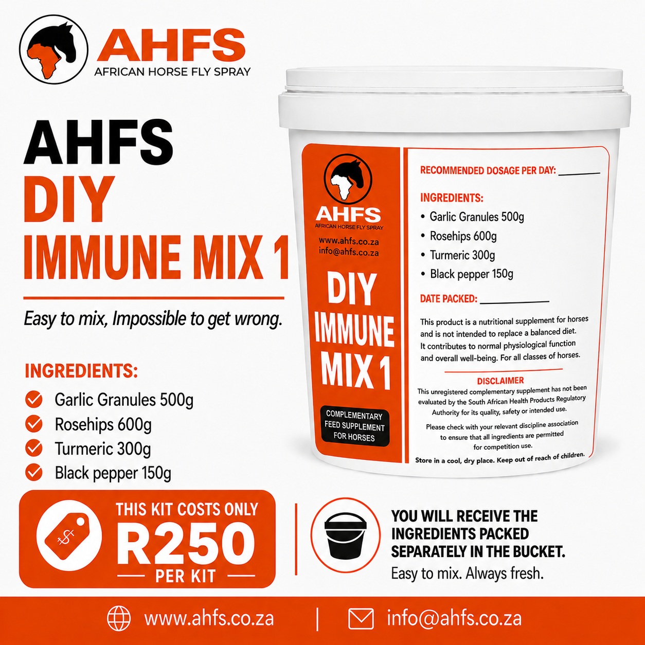 AHFS DIY immune mix Arkle products