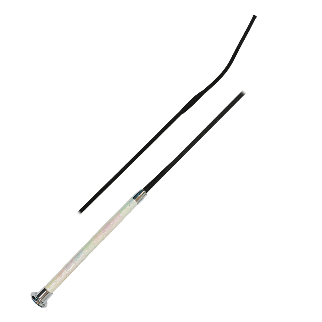 Dressage Whip Sparkle Handle & Silver Cap 120cm